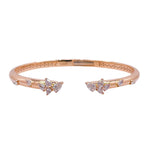 Jay Feder 18k Rose Gold Diamond Hinge Bangle Bracelet