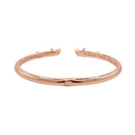 Jay Feder 18k Rose Gold Diamond Hinge Bangle Bracelet