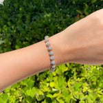 Jay Feder 14k Yellow Gold Round Diamond Cluster Tennis Bracelet