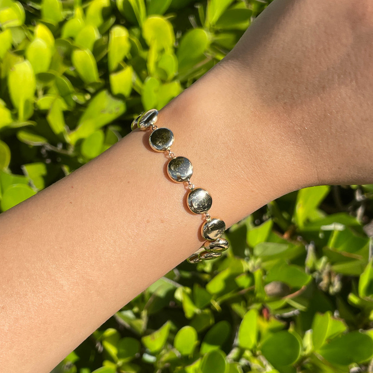 Jay Feder 14k Yellow Gold Lentil Bracelet