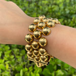 JAY FEDER 18K YELLOW GOLD WIDE BUBBLE BRACELET