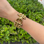 JAY FEDER 18K YELLOW GOLD WIDE BUBBLE BRACELET