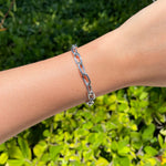 Jay Feder 14k White Gold Jumbo Oval Link Bracelet