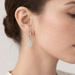 18k White Gold Diamond Hoop Earrings With Pave Pear Drops Jay Feder Jewelers