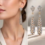 18k Rose Gold Champagne Diamond Drop Earrings - Jay Feder Jewelers