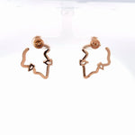 18k Rose Gold Diamond Freeform Earrings Jay Feder Jewelers