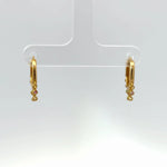 14k Yellow Gold Rainbow Gemstone Dangle Hoop Earrings - Jay Feder Jewelers