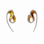 18k Yellow Gold Diamond Talay Wave Earrings - Jay Feder Jewelers