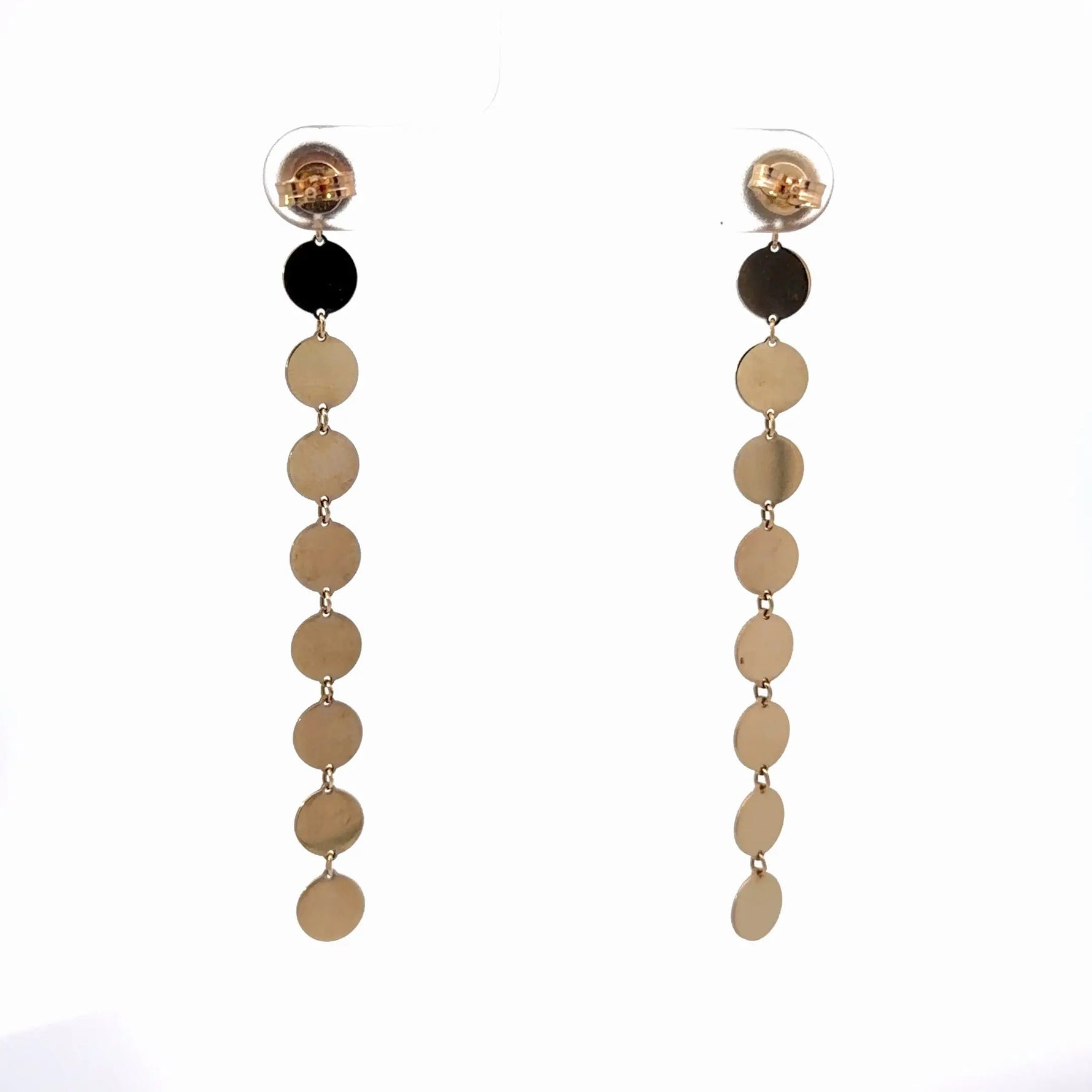 14k Yellow Gold Disc Dangle Earrings - Jay Feder Jewelers