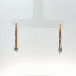 14k Rose Gold Dangling Diamond Earrings - Jay Feder Jewelers