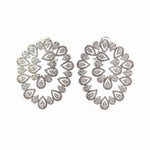 18K White Gold Diamond Pear Shape Cluster Earrings - Jay Feder Jewelers