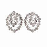 18K White Gold Diamond Pear Shape Cluster Earrings - Jay Feder Jewelers