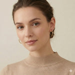 14k Yellow Gold Diamond Cartilage Stud Earrings - Jay Feder Jewelers