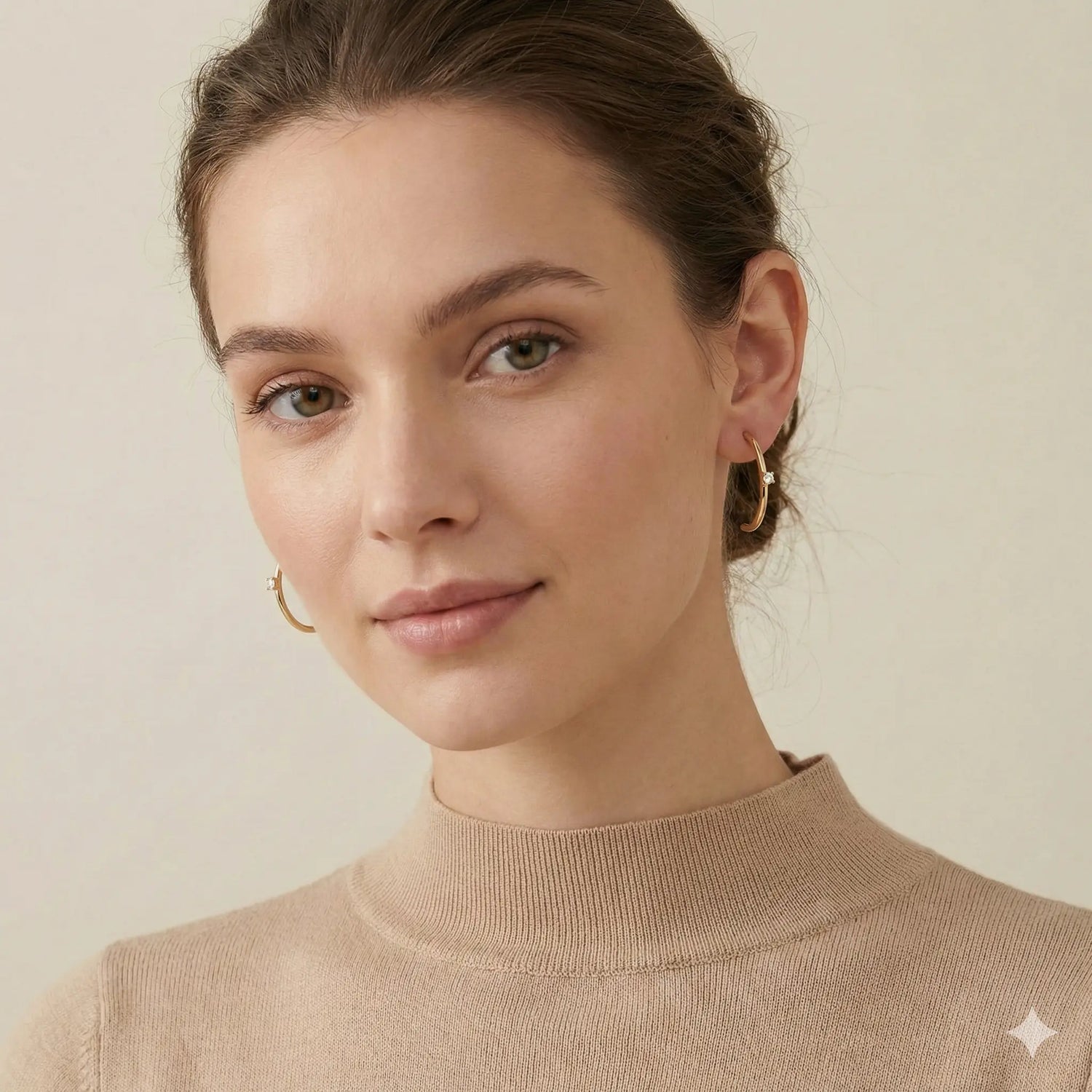 14k Yellow Gold Diamond Cartilage Stud Earrings - Jay Feder Jewelers