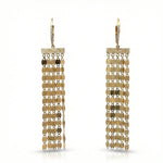 14k Yellow Gold Diamond Flat Chain Dangle Earrings - Jay Feder Jewelers
