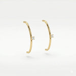 14k Yellow Gold Diamond Cartilage Stud Earrings - Jay Feder Jewelers