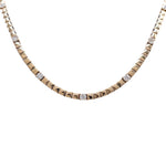 JAY FEDER 14K YELLOW GOLD DIAMOND STATION NECKLACE