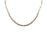 JAY FEDER 14K YELLOW GOLD DIAMOND STATION NECKLACE