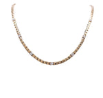 JAY FEDER 14K YELLOW GOLD DIAMOND STATION NECKLACE
