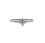 JAY FEDER 14K WHITE GOLD DIAMOND TEXTURED RING