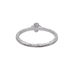 JAY FEDER 14K WHITE GOLD DIAMOND TEXTURED RING