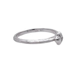 JAY FEDER 14K WHITE GOLD DIAMOND TEXTURED RING