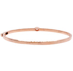 JAY FEDER 18K ROSE GOLD DIAMOND PINK ENAMEL BANGLE BRACELET