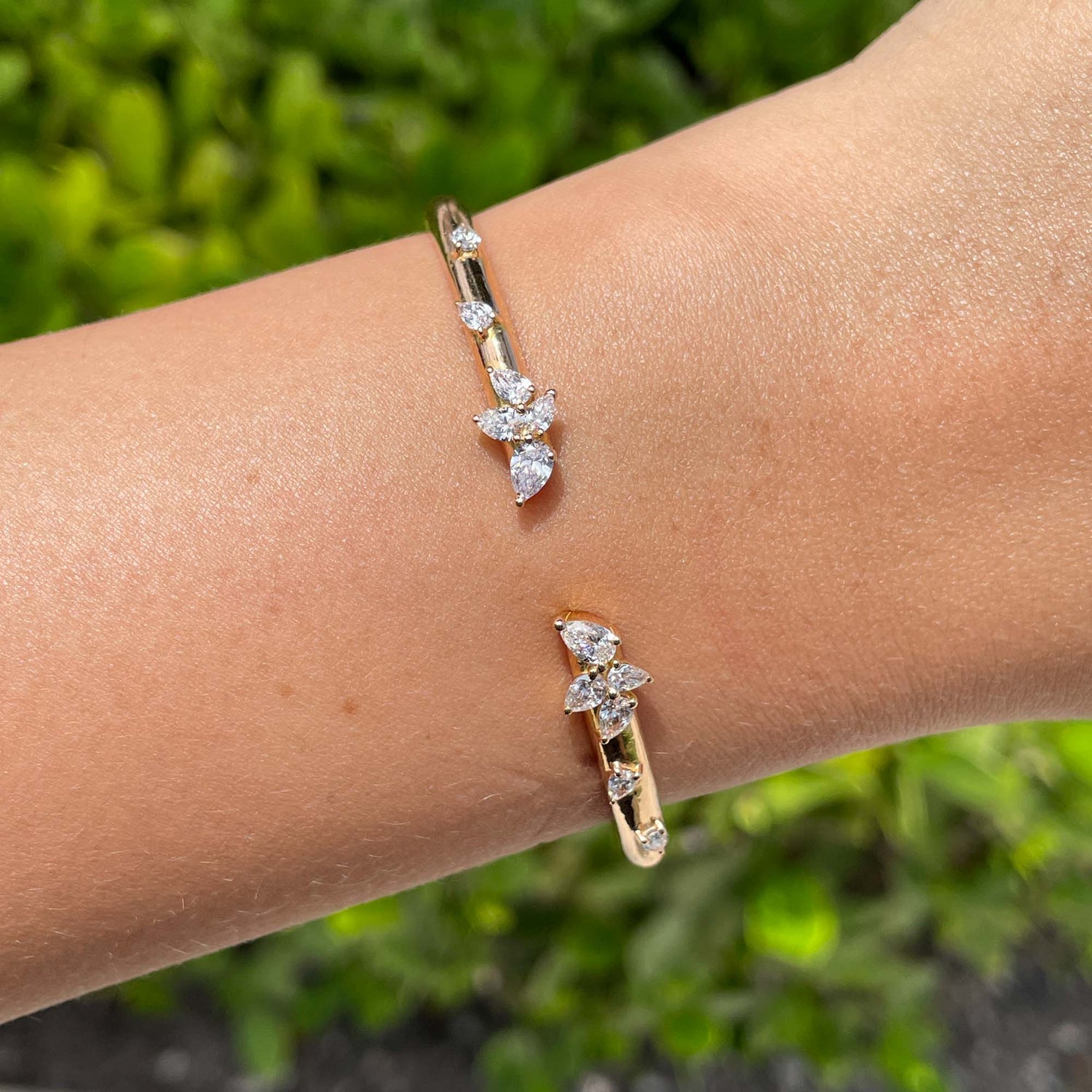 Jay Feder 18k Rose Gold Diamond Hinge Bracelet