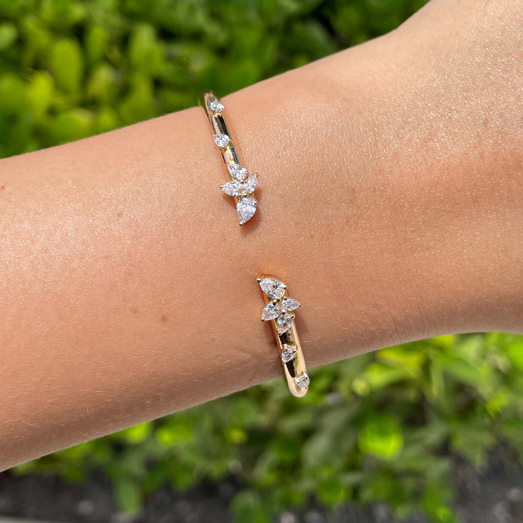 Jay Feder 18k Rose Gold Diamond Hinge Bracelet