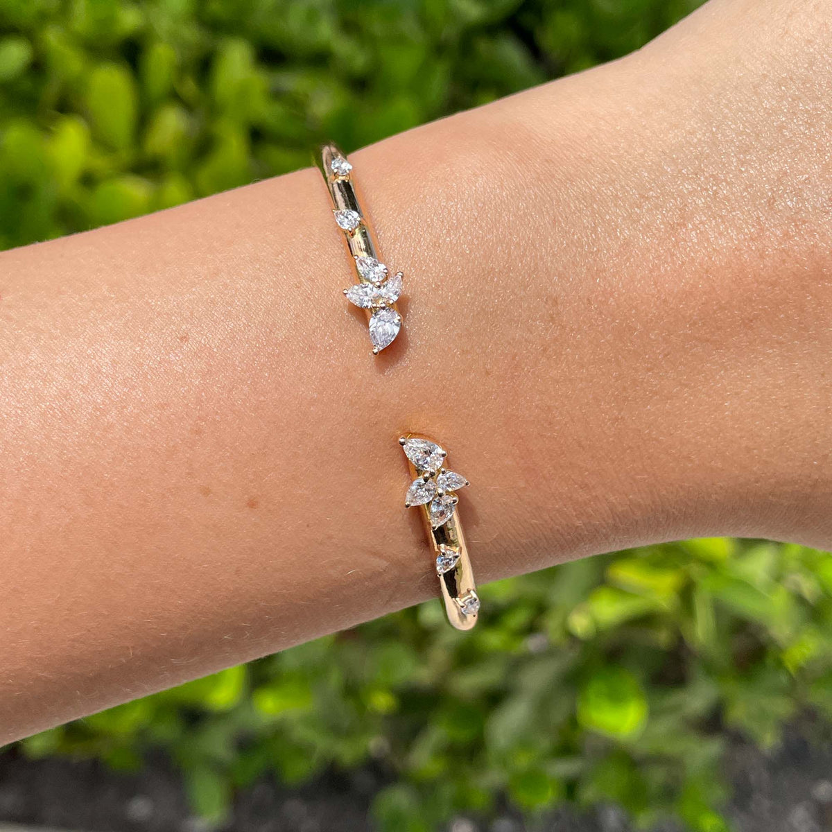 Jay Feder 18k Rose Gold Diamond Hinge Bracelet