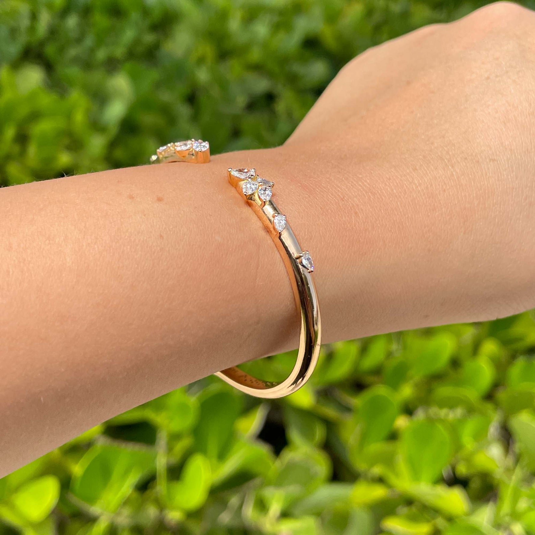 Jay Feder 18k Rose Gold Diamond Hinge Bracelet