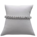 JAY FEDER 18K WHITE GOLD DIAMOND SLANTED TENNIS BRACELET