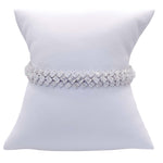 Jay Feder 18k White Gold Diamond Tennis Fashion Bracelet