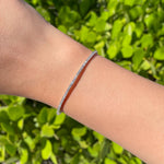 Jay Feder 14k White Gold Diamond Halfway Bangle Tennis Bracelet