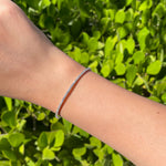 Jay Feder 14k White Gold Diamond Halfway Bangle Tennis Bracelet