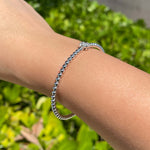 Jay Feder 18k White Gold Diamond Flower Cluster Bangle Bracelet