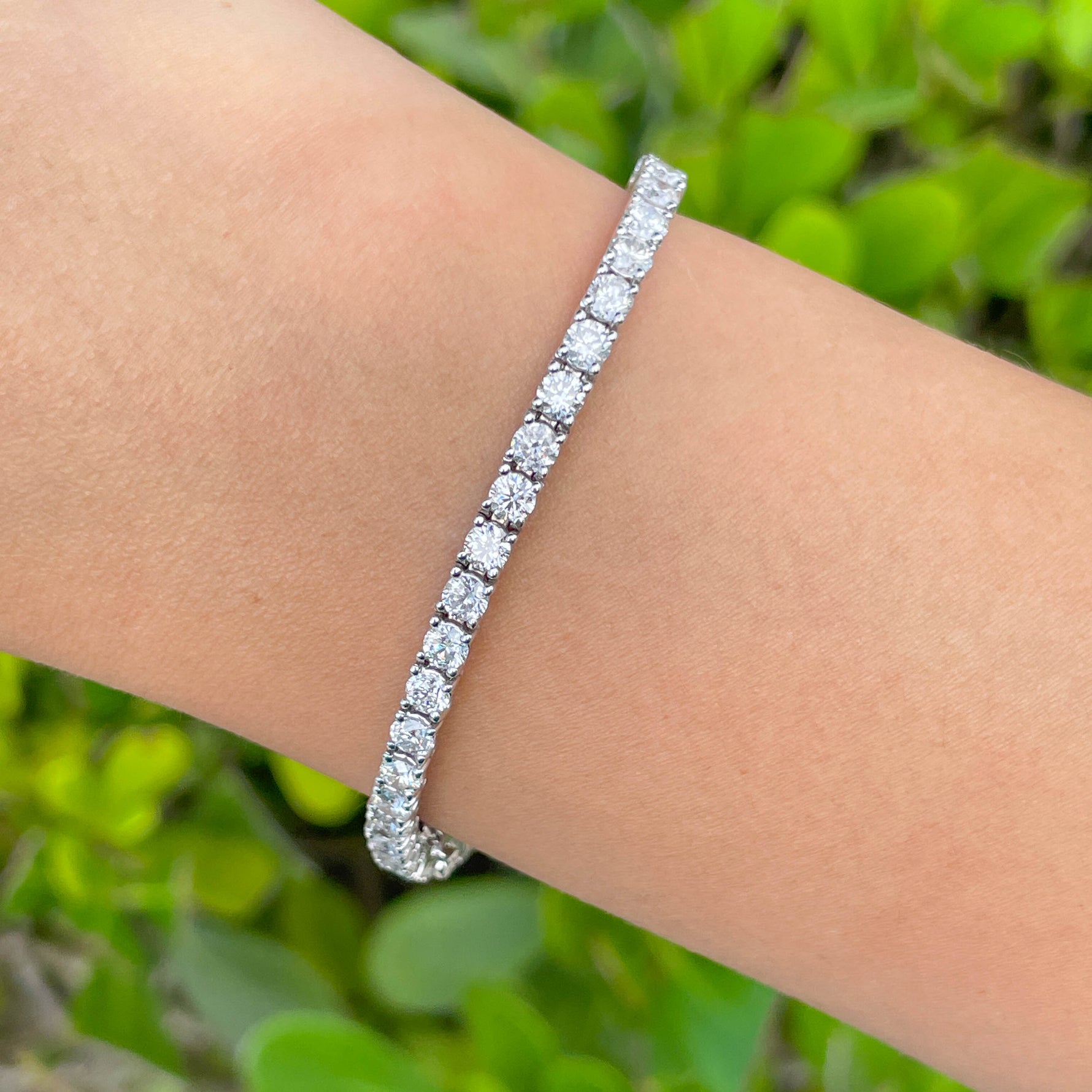 Jay Feder 18k White Gold Diamond Tennis Bracelet