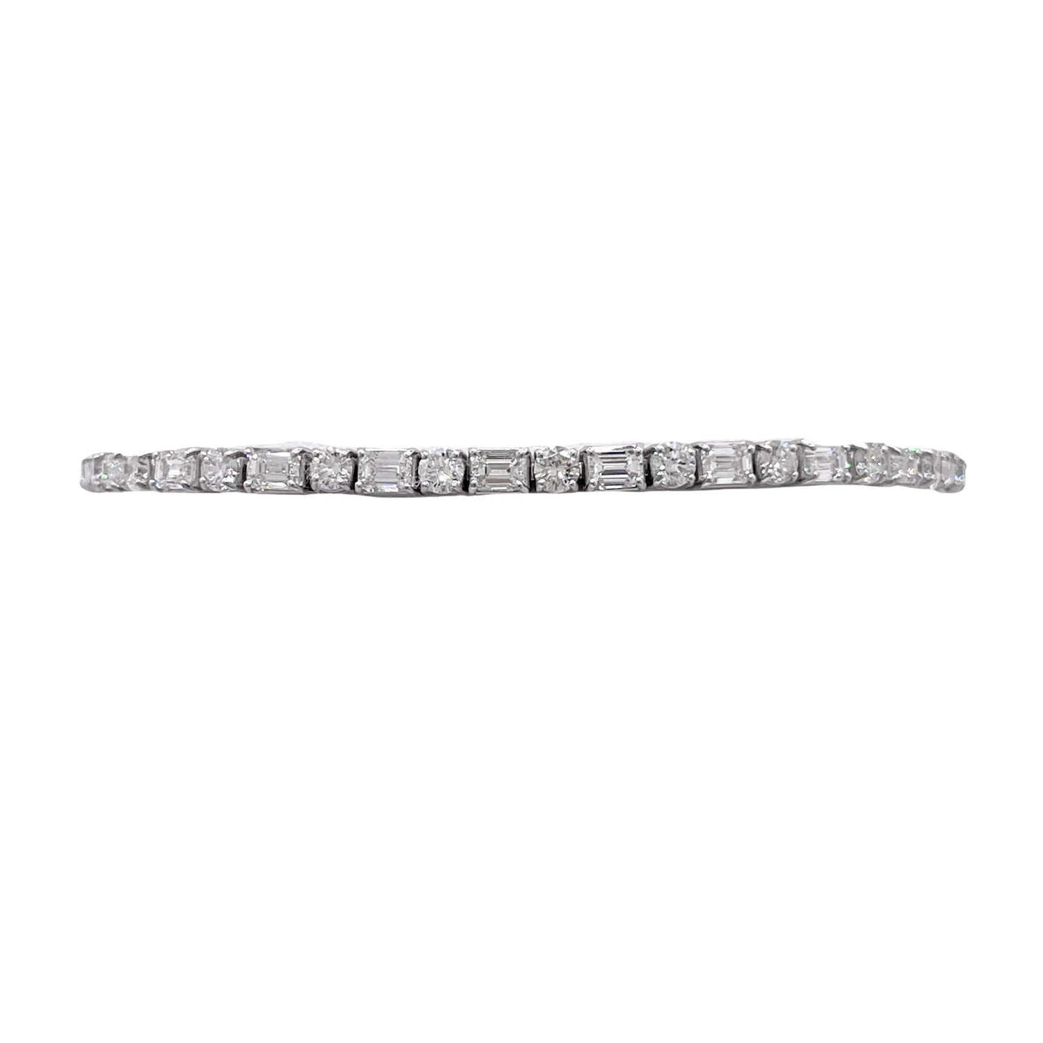 Jay Feder 14k White Gold Diamond Tennis Bracelet