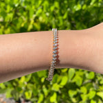 Jay Feder 14k White Gold Round Diamond Tennis Bracelet