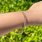 Jay Feder 14k White Gold Round Diamond Tennis Bracelet