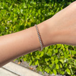 Jay Feder 14k White Gold Round Diamond Tennis Bracelet