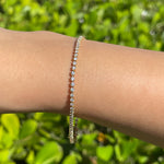 Jay Feder 18k Yellow Gold Diamond Tennis Bracelet