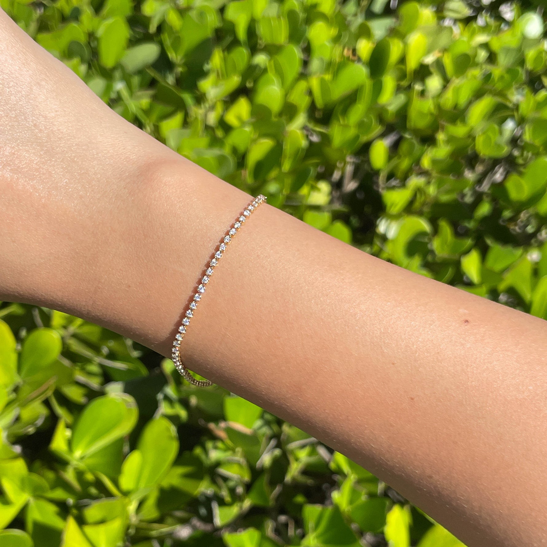 Jay Feder 18k Yellow Gold Diamond Tennis Bracelet