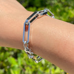 Jay Feder 14k White Gold Paperclip Chain Bracelet