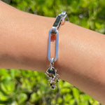 Jay Feder 14k White Gold Paperclip Chain Bracelet