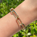 Jay Feder 14k Yellow Gold Paperclip Chain Bracelet