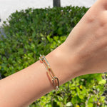 Jay Feder 14k Yellow Gold Paperclip Chain Bracelet