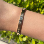 Jay Feder 14k Yellow Gold Emerald cut Diamond Bangle Bracelet