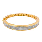 Jay Feder 18k Yellow Gold Diamond Bangle Bracelet