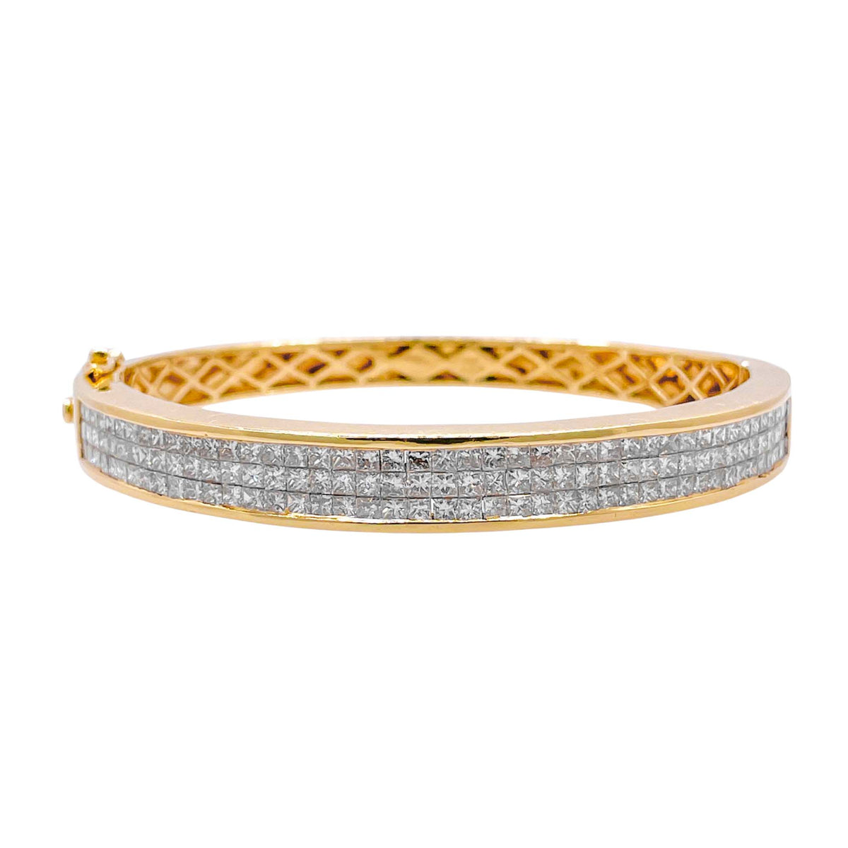 Jay Feder 18k Yellow Gold Diamond Bangle Bracelet
